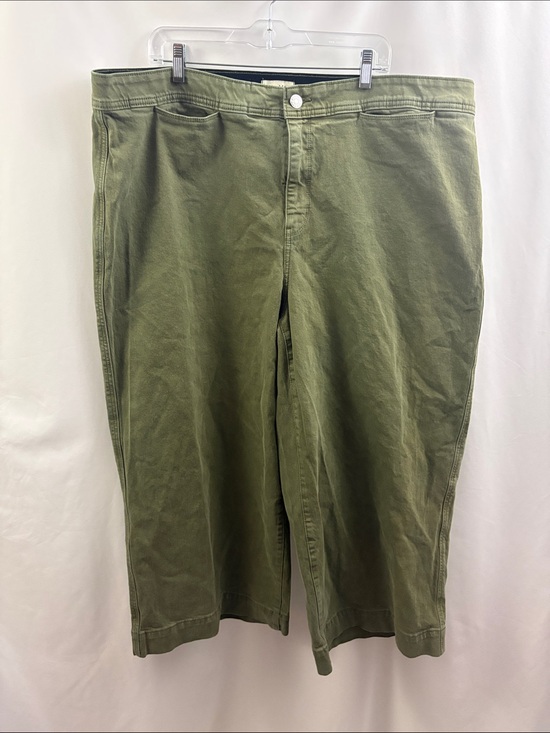 Ava & Viv Denim - Ava & Viv High-Rise Wide Leg Jeans Womens 24 Dark Wash Stretch Denim Green